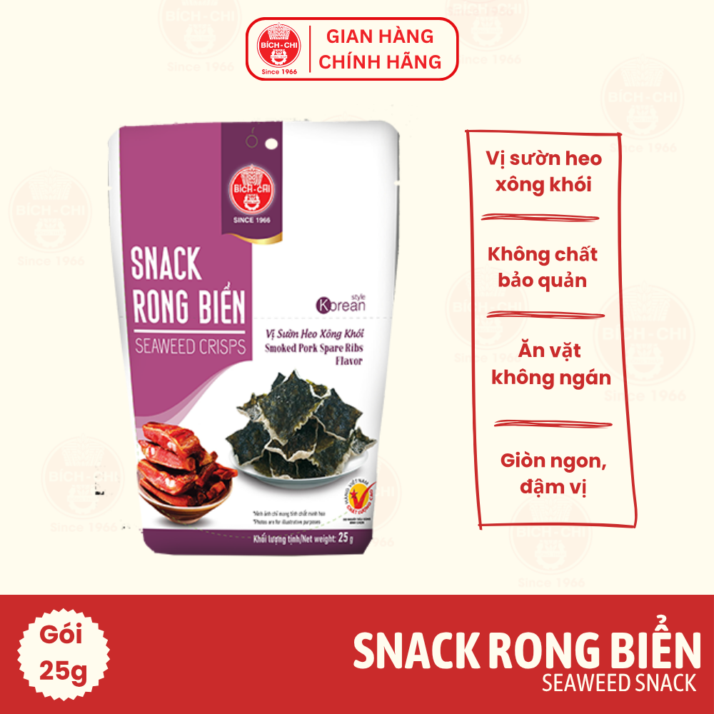 Snack Rong Biển - Vị Sườn Nướng Gói 25g