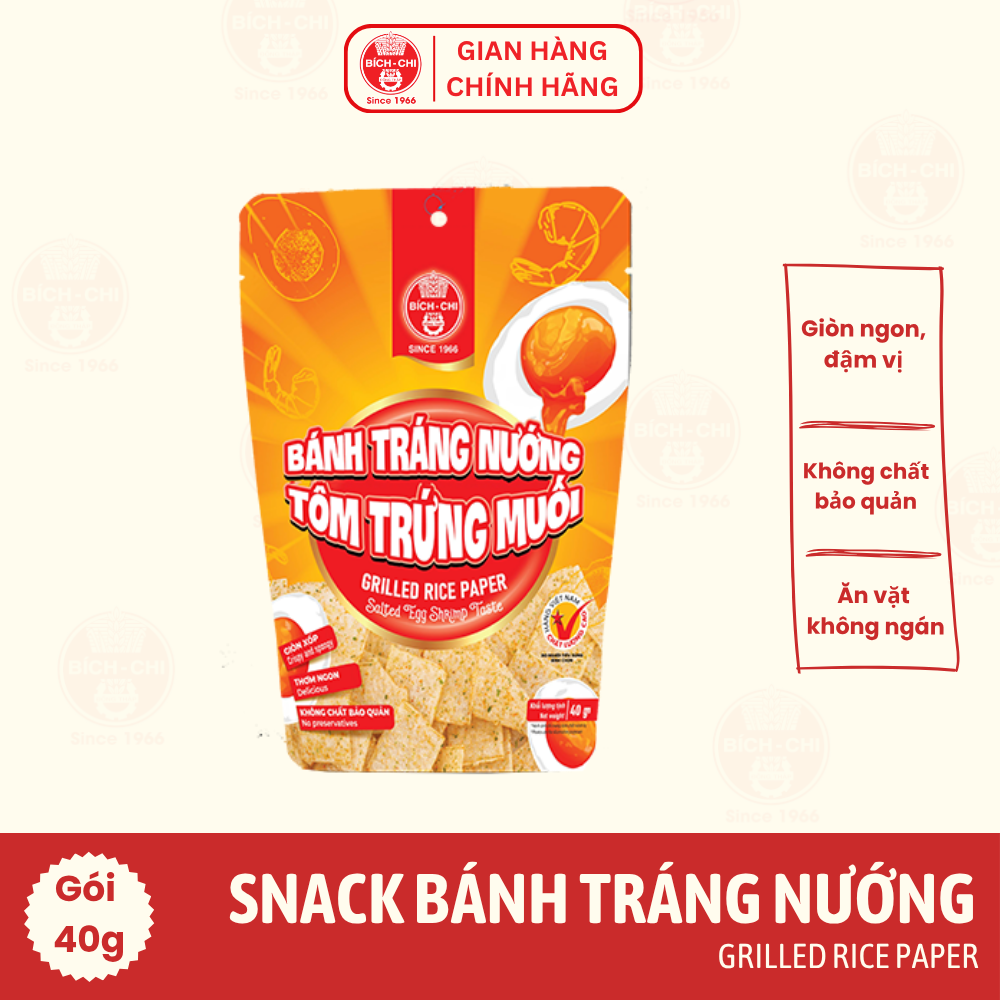 Bánh Tráng Nướng - Vị Tôm Trứng Muối Gói 40g