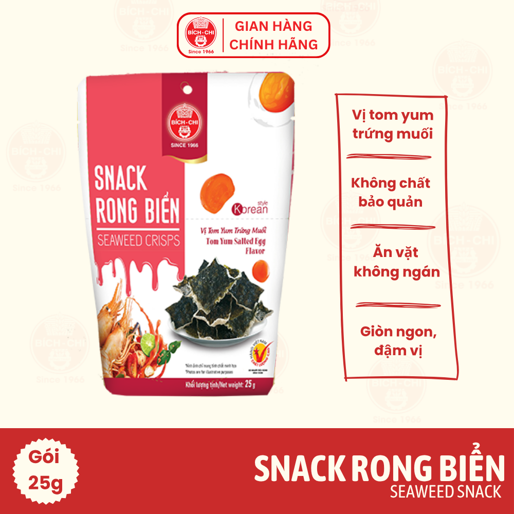 Snack Rong Biển - Vị Tomyum Trứng Muối Gói 25g