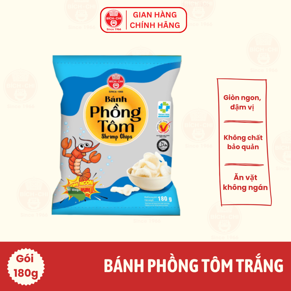 Bánh Phồng Tôm Trắng Gói 180g