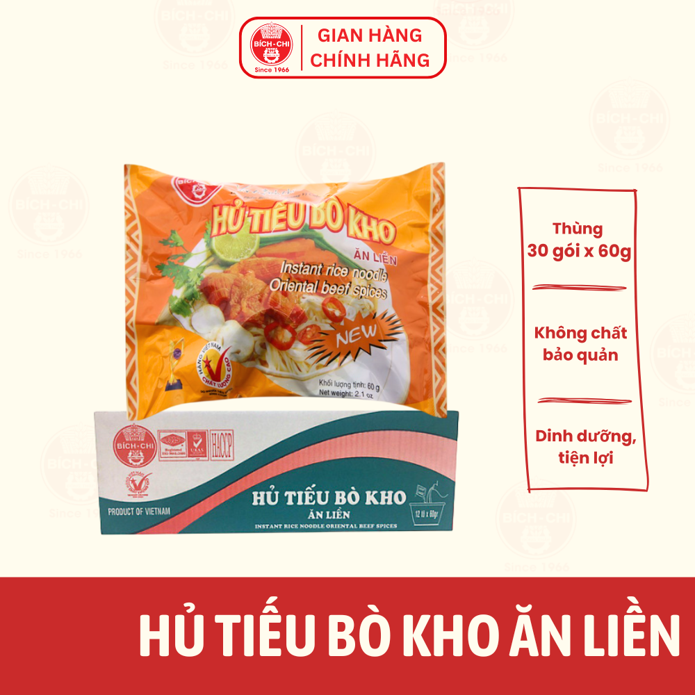 Hủ Tiếu Bò Kho Ăn Liền Gói 60g