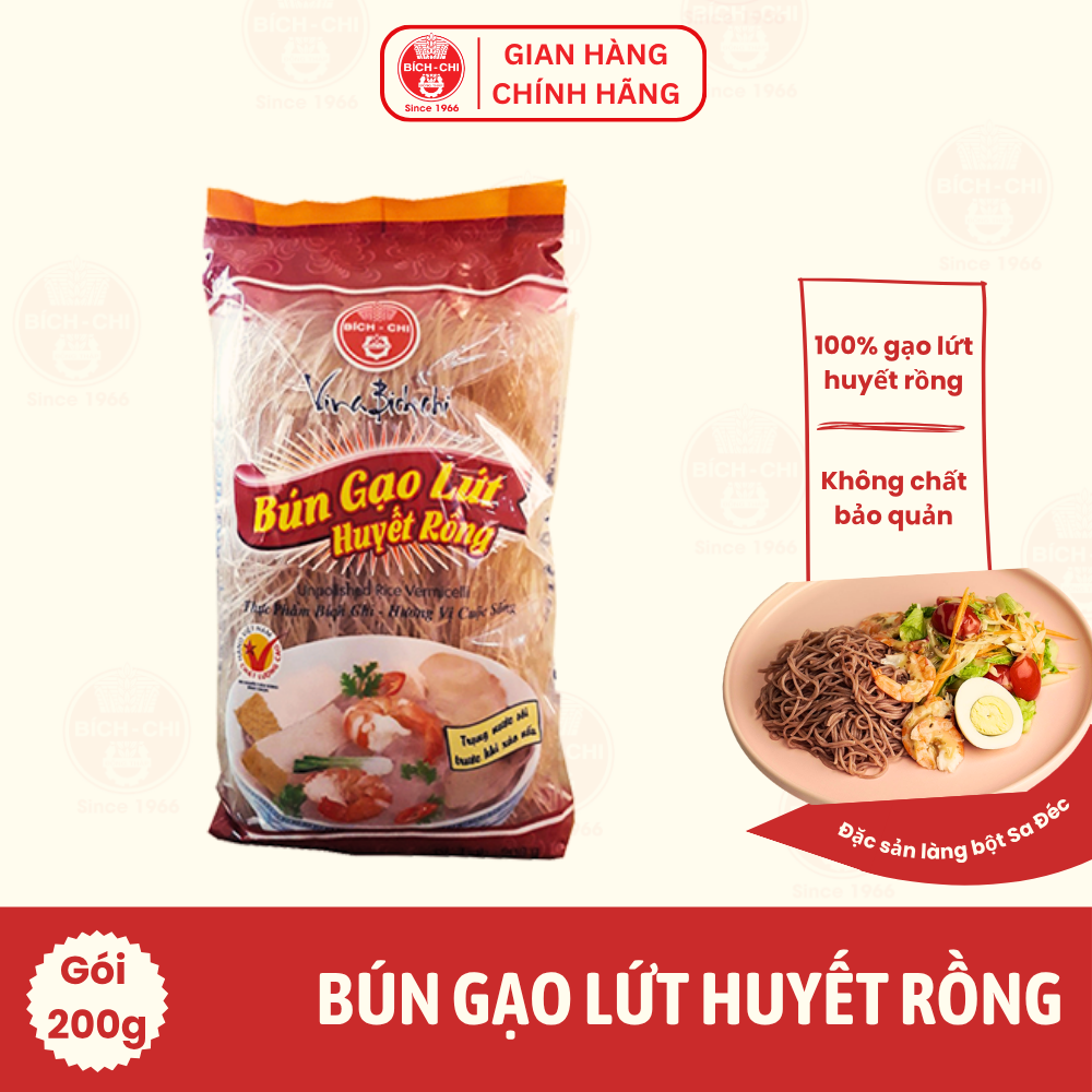 Bún Gạo Lứt Huyết Rồng Gói 200g