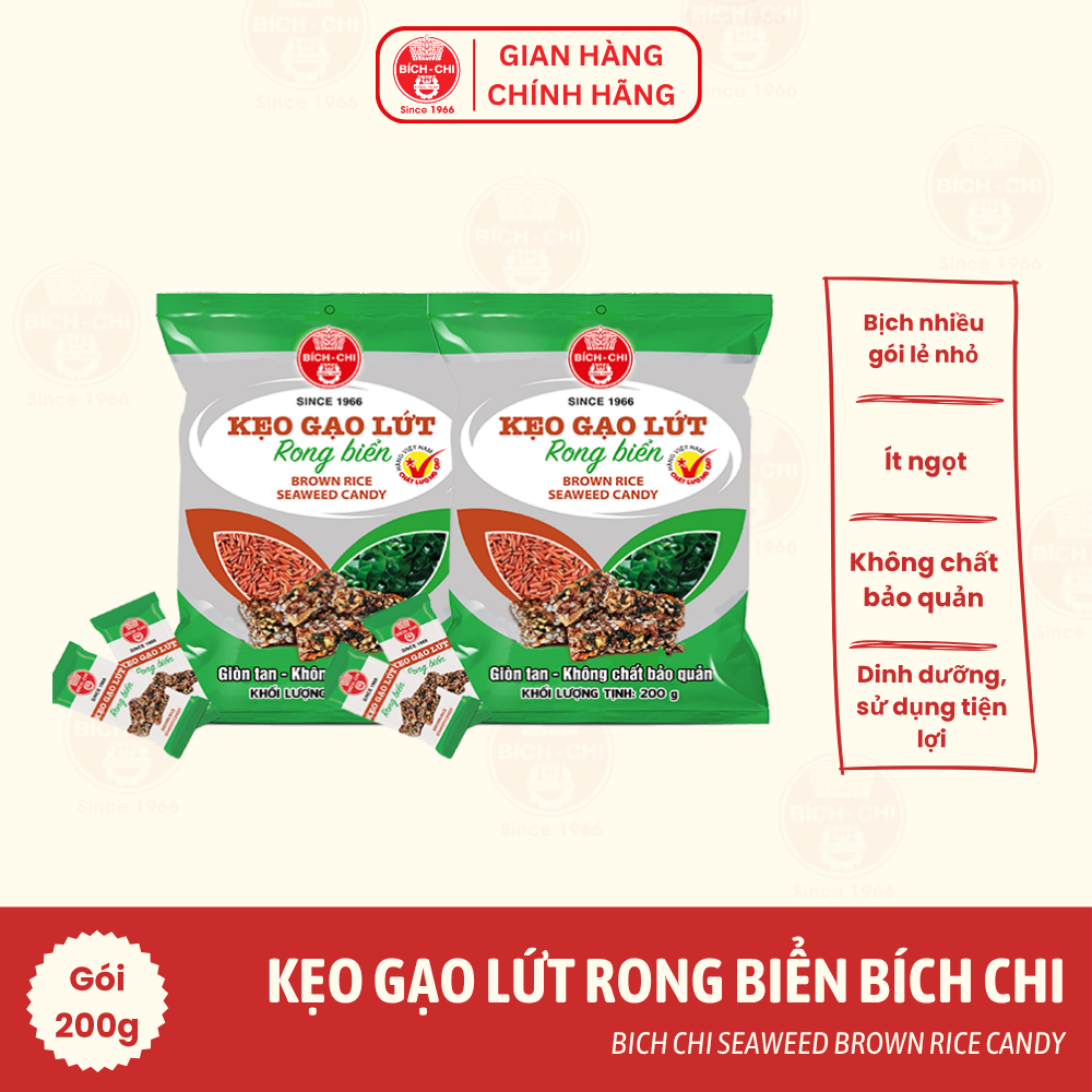Kẹo Gạo Lứt Rong Biển Gói 200g